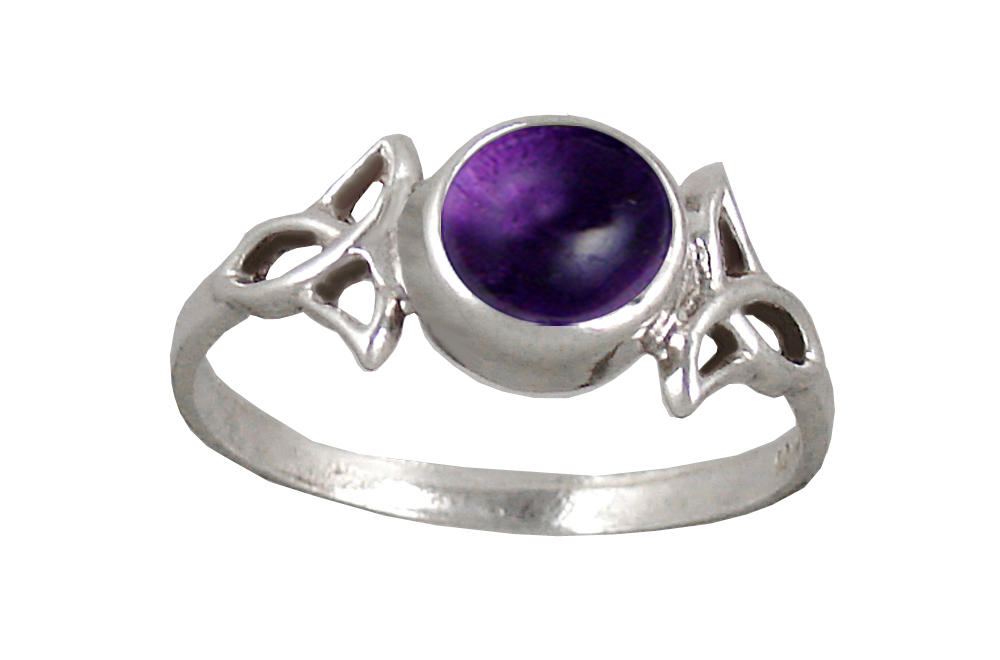 Sterling Silver Celtic Knotwork Ring With Amethyst Size 8 Sterling Silver Celtic Knotwork Ring With Amethyst Size 8